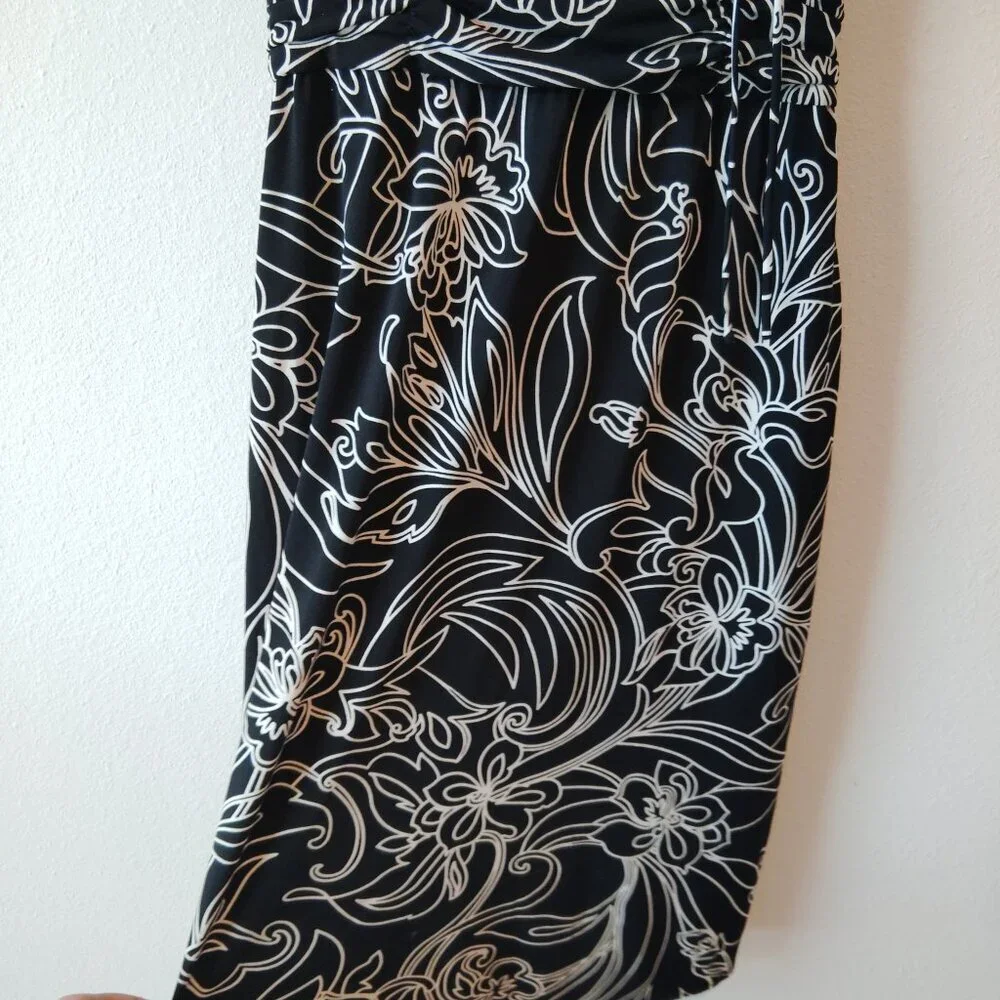Laundry By Shelli Segal Black and White Floral Dress - Picture 3 of 7